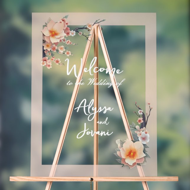 In Love Blossoming Under the Cherry Trees Acrylschild (Neutral)