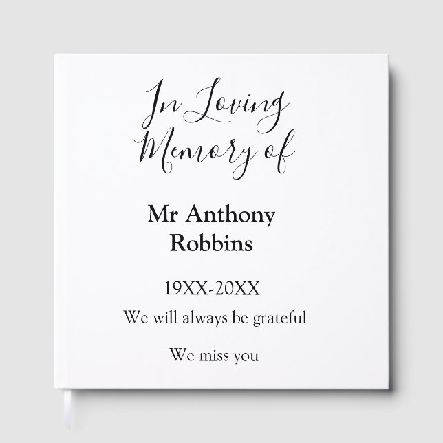 In Love Erinnerung an Namensbeerdigung Erinnerung  Gästebuch (Vorderseite)