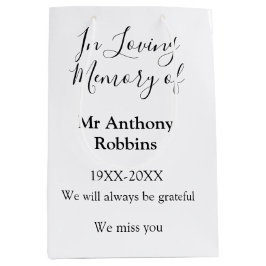 In Love Erinnerung an Namensbeerdigung Erinnerung  Mittlere Geschenktüte