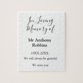 In Love Erinnerung an Namensbeerdigung Erinnerung  Puzzle