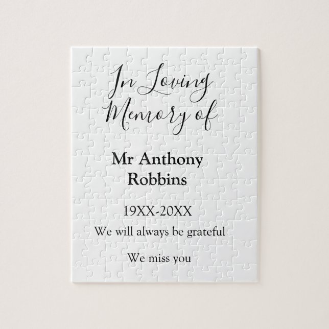 In Love Erinnerung an Namensbeerdigung Erinnerung  Puzzle (Vertikal)