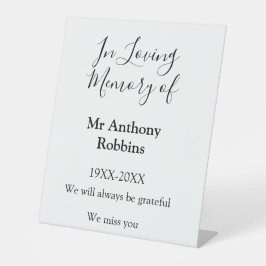 In Love Erinnerung an Namensbeerdigung Erinnerung  Sockelschild