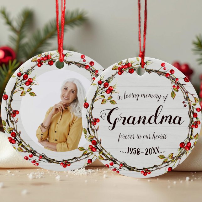 In Love Erinnerung an Oma Rustic Kresath Memorial Keramik Ornament (Von Creator hochgeladen)