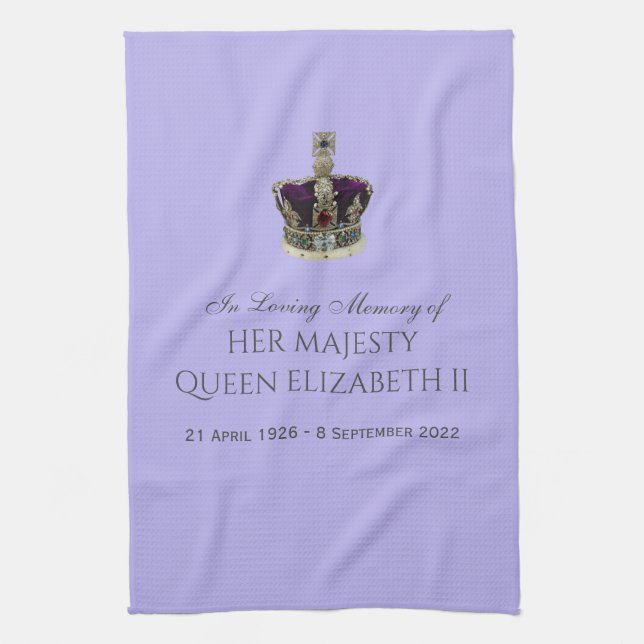 In Love Gedächtnis der HM Königin Elizabeth II Tee Geschirrtuch (Vertikal)