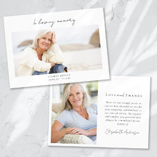 In Love Memory 2 Foto Beileid Dankeskarte