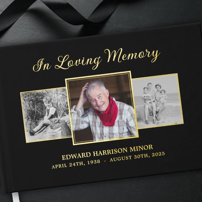 In Love Memory 3 Foto Beerdigungsdienst Gästebuch (Von Creator hochgeladen)