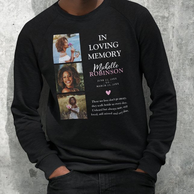 In Love Memory 3 Foto Tribute Sweatshirt (Von Creator hochgeladen)