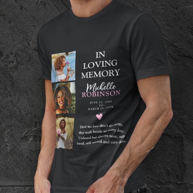 In Love Memory 3 Foto Tribute T-Shirt (Von Creator hochgeladen)