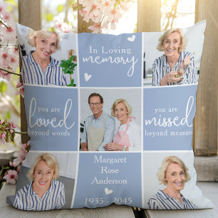 In Love Memory 5 Foto Collage Custom Memorial Kissen