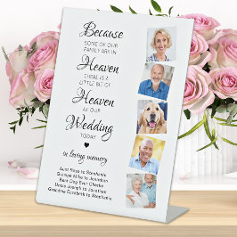 In Love Memory 5 Foto Heaven Wedding Memorial Sockelschild
