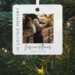 In Love Memory   5 FotoCollage   Memorial Ornament Aus Metall