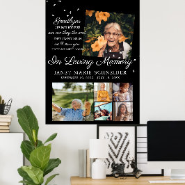 In Love Memory | 6 Foto Collage Beerdigung Poster