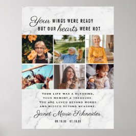 In Love Memory | 6 Foto Collage Beerdigung Poster