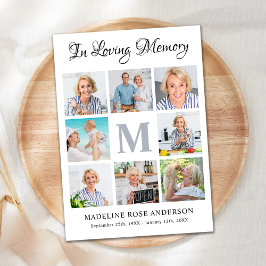 In Love Memory 8 Foto Collage Beerdigung Beileid Dankeskarte