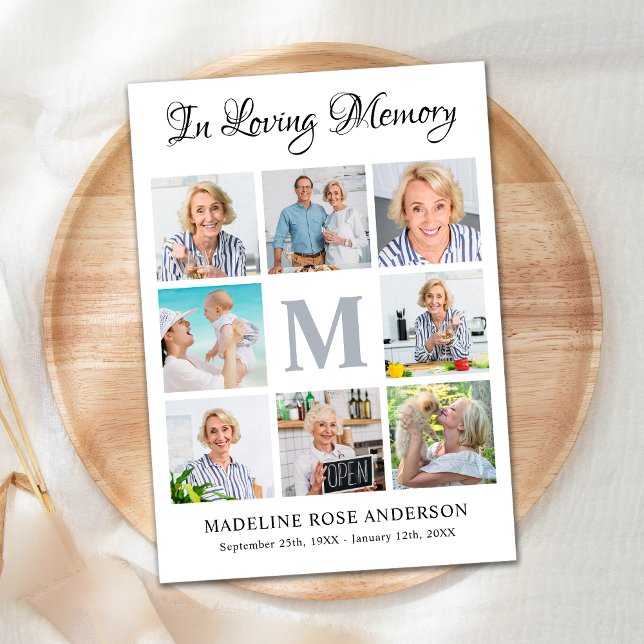 In Love Memory 8 Foto Collage Beerdigung Beileid Dankeskarte (Von Creator hochgeladen)