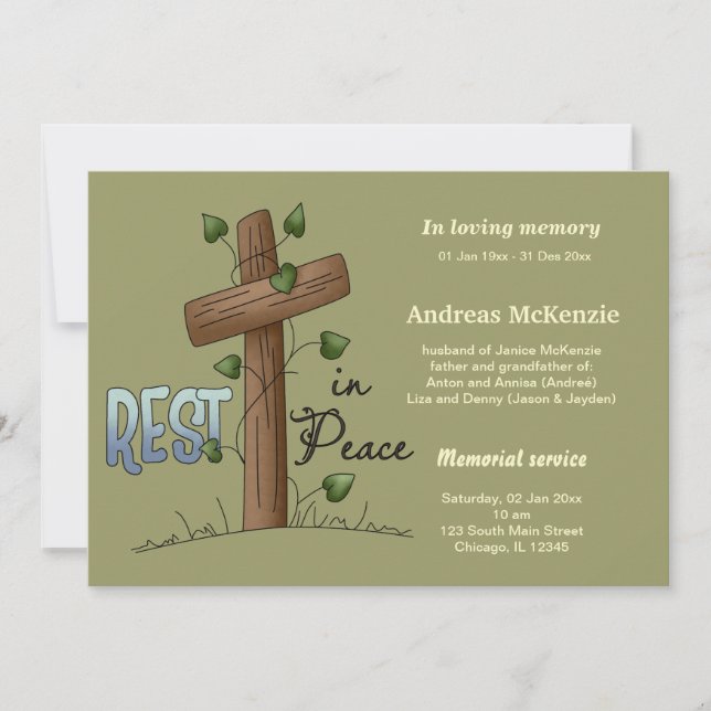 In Love Memory Ankündigung (Vorderseite)