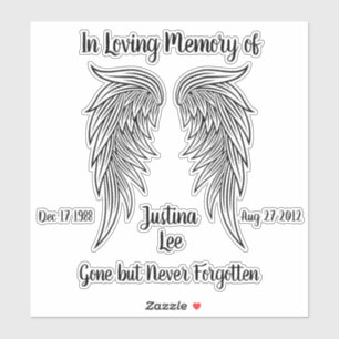 In Love Memory Aufkleber