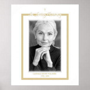 In Love Memory B&W Golden Foto Service Liebe Poster