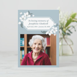 In Love Memory Beautiful Foto Memorial Service Karte