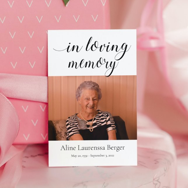 In Love Memory Beerdigung Gebet-Karte mit Foto Begleitkarte (Von Creator hochgeladen)
