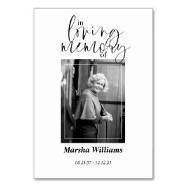 In Love Memory - Beerdigung/Gedächtnis Tischnummer