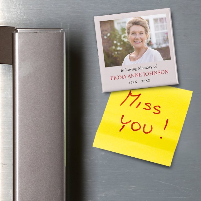 In Love Memory Beileid Foto Magnet (In Loving Memory Sympathy Photo Magnet)