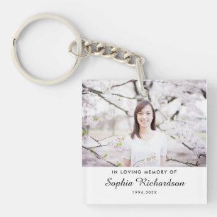 In Love Memory   Beileid Memorial Foto Schlüsselanhänger