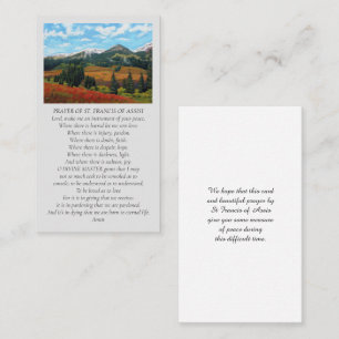 In Love Memory Bereavement Sympathy Card Visitenkarte
