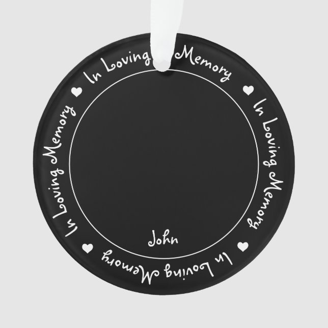 In Love Memory Black Family Foto behalten Ornament (Vorderseite)