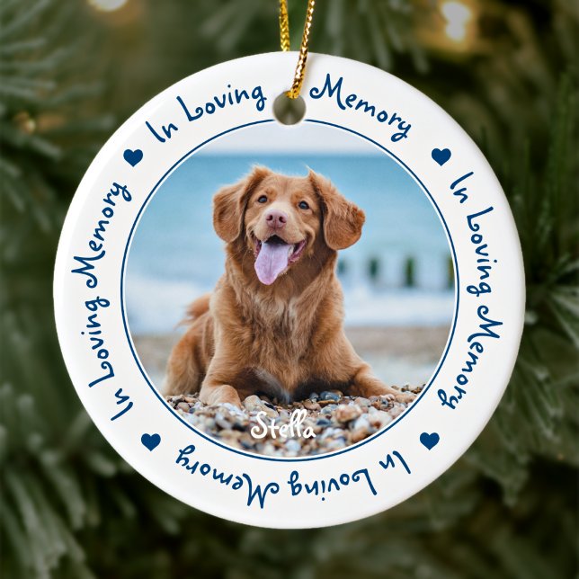 In Love Memory Blue Keepake Pet Memorial Keramik Ornament (Von Creator hochgeladen)