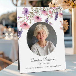 "In Love Memory" Blume Foto Beerdigung Gedenkstätt Fotoplatte