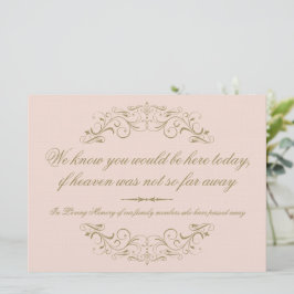 In Love Memory Blush Antique Blüh Hochzeit