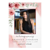 In Love Memory Blush Red Blume Beerdigung