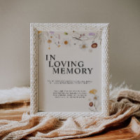 In Love Memory Boho Wildblume Wedding Sign
