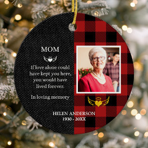 In Love Memory Buffalo Kariertes Foto Memorial Keramik Ornament