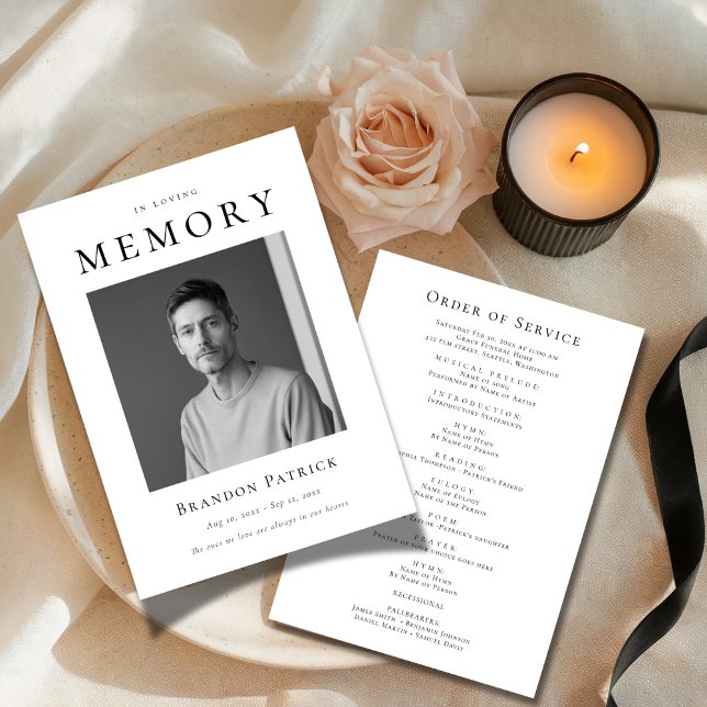 In Love Memory Burial Beerdigung Service Foto Programm (Von Creator hochgeladen)