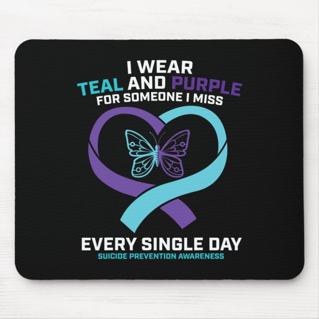In Love Memory Butterfly Vater Suizidprävention Mousepad (Vorne)