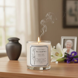 In Love Memory Candle Label Quadratischer Aufkleber