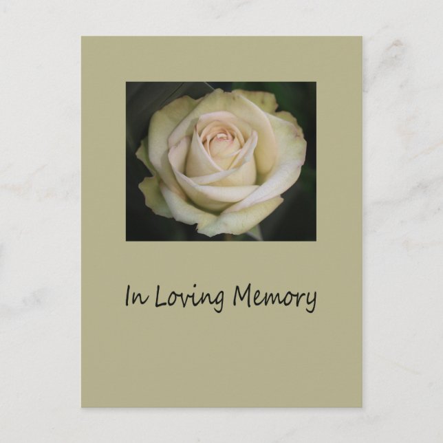 In Love Memory/Celebration of Life Invitation Postkarte (Vorderseite)
