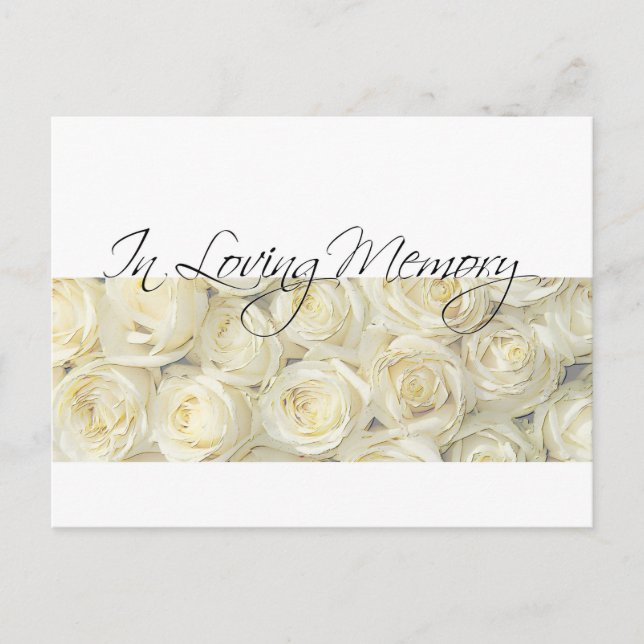 In Love Memory/Celebration of Life Invitation Postkarte (Vorderseite)