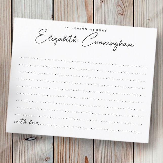 In Love Memory Chic Minimalistische Visitenkarte (Von Creator hochgeladen)