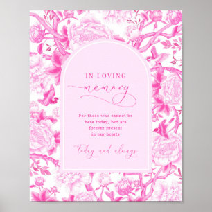 In Love Memory   Chinoiserie Wedding Sign Poster