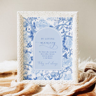 In Love Memory Chinoiserie Wedding Sign Poster