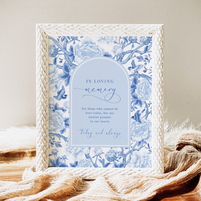 In Love Memory | Chinoiserie Wedding Sign Poster (Von Creator hochgeladen)