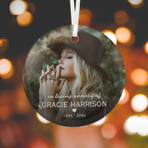 In Love Memory   Christmas Keepake Foto Ornament Aus Glas