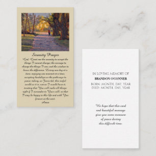 In Love Memory Country Memorial Card Visitenkarte