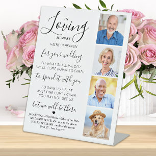In Love Memory Custom 4 Foto Wedding Memorial Sockelschild