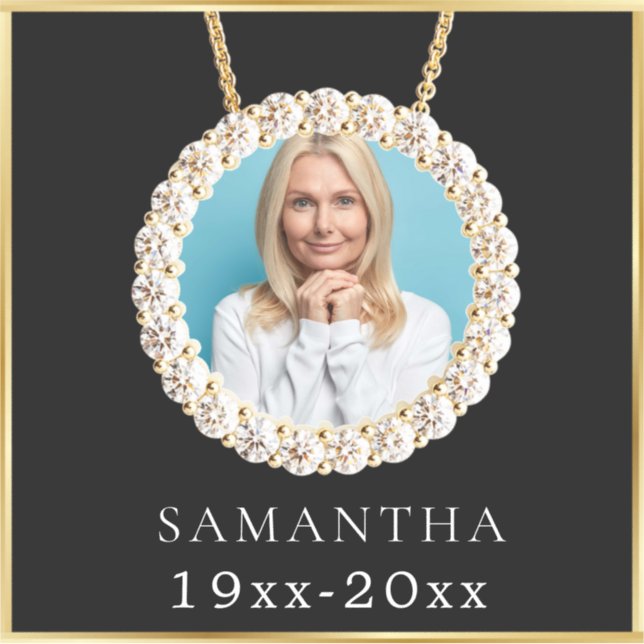 In Love Memory Custom Foto Aufkleber (Vorderseite)