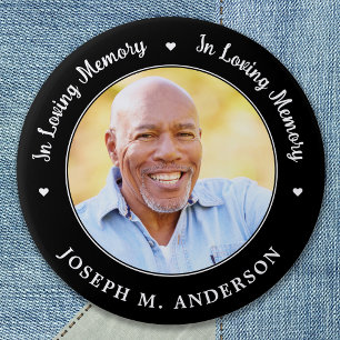 In Love Memory Custom Foto Memorial Beerdigung Button
