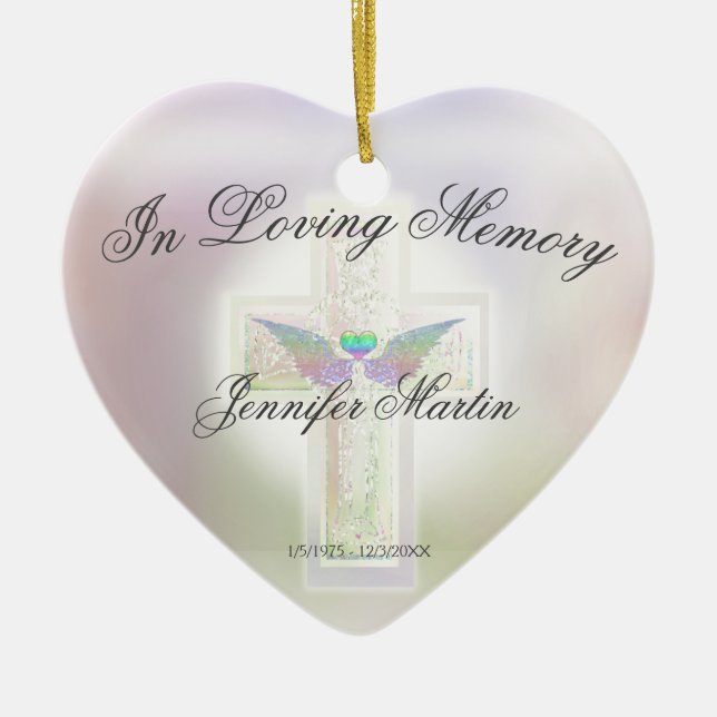 In Love Memory Custom Memorial Keramik Ornament (Vorne)